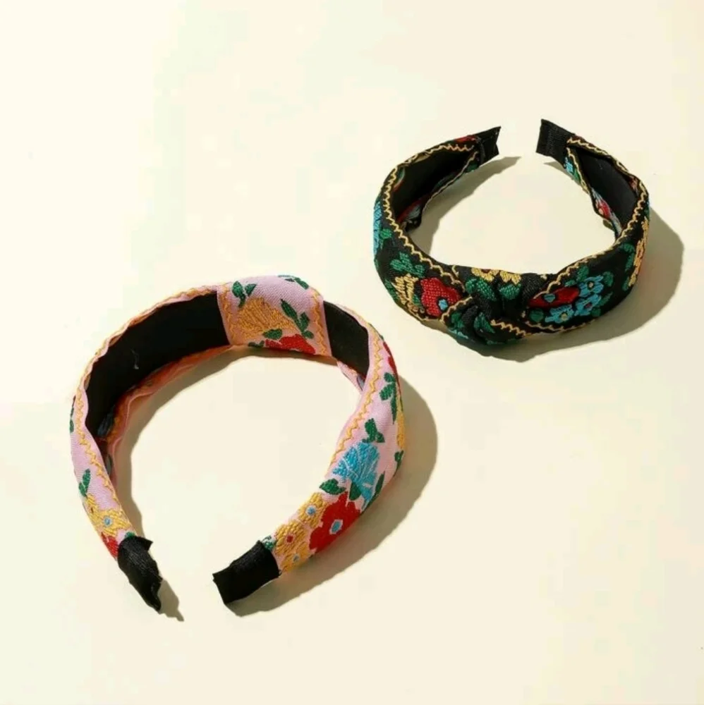 Mexican headbands for women knot design set of 2 - Picture 4 of 4